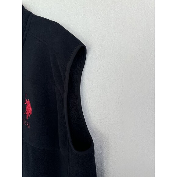 USPA Polo Fleece Vest Black Big & Tall 2XL Full Zip Polyester Great Condition - Picture 7 of 11